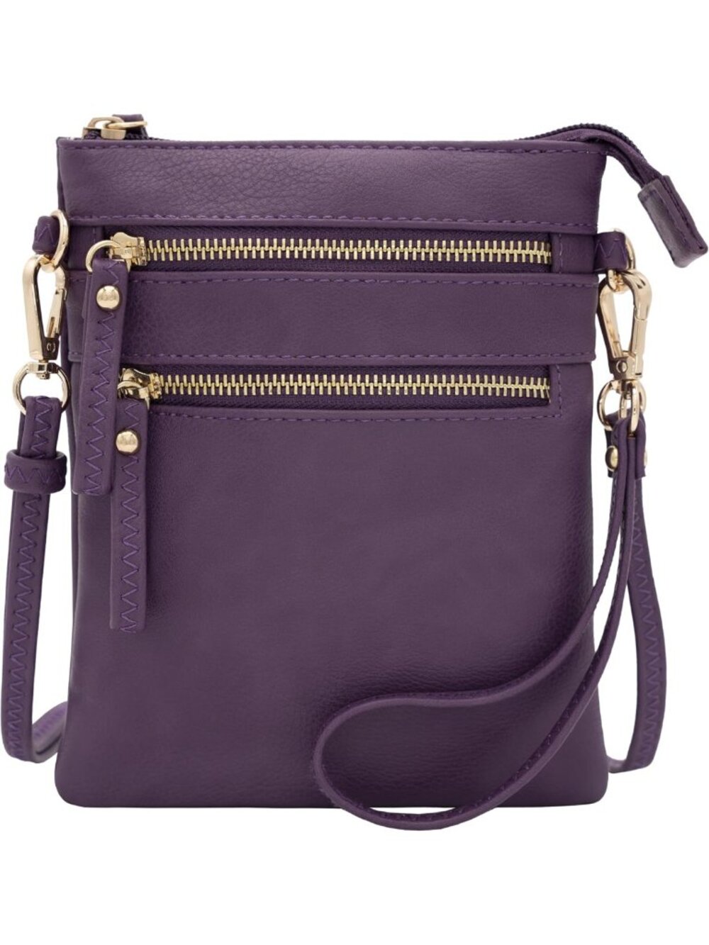 Stylish Small Crossbody Bag for Women, Multi-Zip Pockets, Lightweight Travel